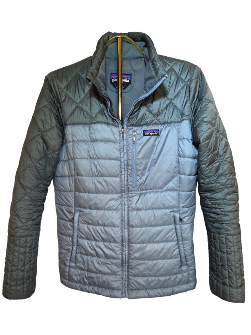 Patagonia Radalie Insulated Quilted Puffer Jacket Blue Grey size L